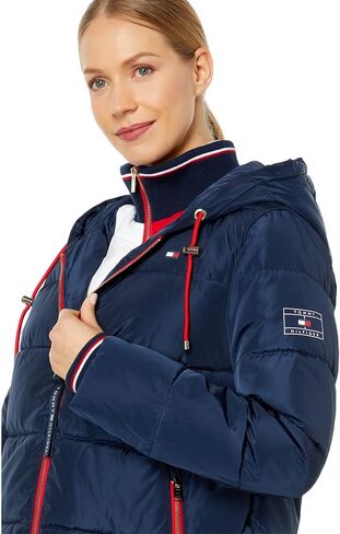 Tommy Hilfiger Women's Hooded Pffr W/Rb Cllr in Saudi Arabia