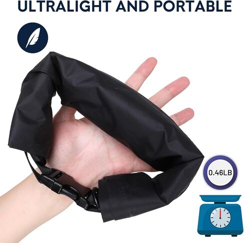 حقيبة Haimont الجافة المقاومة للماء وخفيفة الوزن وحقيبة جافة للتجديف بالكاياك والتجديف والتجديف والتجديف وركوب القوارب مع نافذة متوافقة مع شاشة اللمس، أسود، 25 لتر in Kuwait