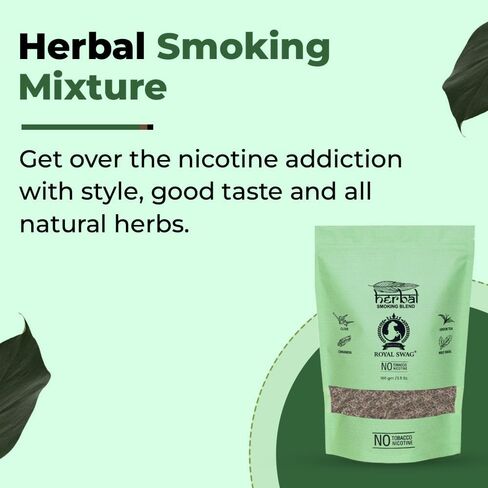 Tobacco & Nicotine Free Smoking Mixture with 100% Natural Herbal Smoking Blend 1 Pack (3.5 Oz/ 100G) in Saudi Arabia