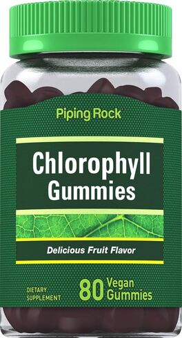 الأنابيب الصخور الكلوروفيل Gummies | 80 عدد | نكهة الفواكه المشكلة | مكمل نباتي معقد | غير معدل وراثيًا وخالي من الغلوتين in Saudi Arabia