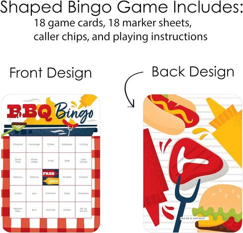 Big Dot of Happiness Fire Up The Grill - Bingo Cards and Markers - Summer BBQ Picnic Party Bingo Game - Set of 18 in Saudi Arabia