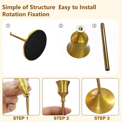Brass Gold Candlestick Holders Set of 6, Taper Candle Holders for Table Centerpiece Fits 3/4 inch Candles, Metal Candle Sticks Holder Decor for Home, Wedding, Dinning, Party, Anniversary in Saudi Arabia