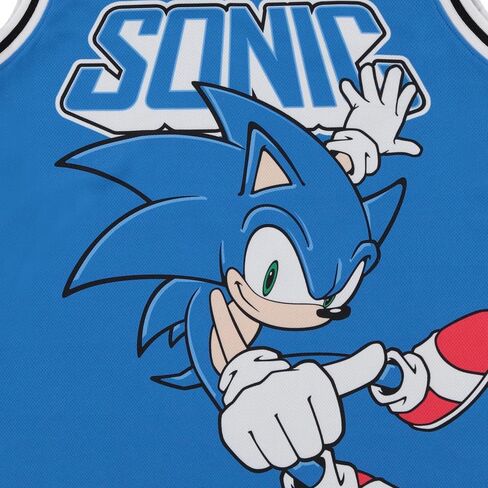 مجموعة ملابس جيرسي وشورت لكرة السلة للأولاد Sonic The Hedgehog - مقاسات الأولاد الصغار والكبار 4-20 in Kuwait