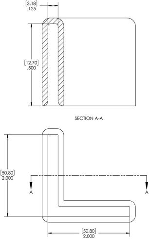 Caplugs 99390641 غطاء زاوية بلاستيكي لتغطية زوايا الإطار المعدني بزاوية 90 درجة. VAC-2000X2000-8، فينيل، حجم الإطار الزاوي 2.000 بوصة سمك معدني .125 بوصة ارتفاع .500 بوصة، أسود (عبوة من 24 قطعة) in Saudi Arabia