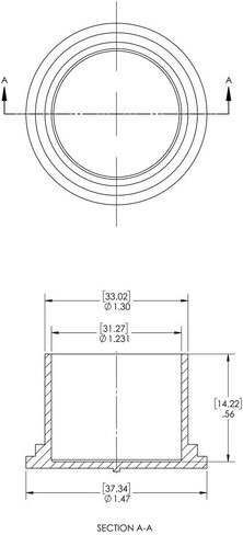 Caplugs EC-20 EC Series – Plastic Cap for Threaded Connectors, 100 Pack, Red LD-PE, Nominal Thread Size 1-1/4" Flanged, Protective Closures, Dirt and Moisture Seals, Finishing, Masking (99394481) in Kuwait