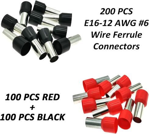 100 Pcs 4 AWG Ferrule Connectors Insulated Ferrule Crimp Terminal in Saudi Arabia