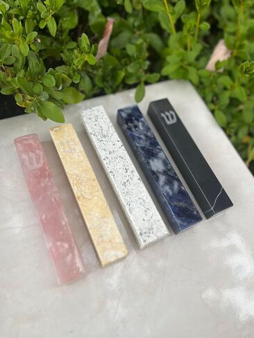 A&S Mezuzot Quartz Mezuzah Case with Engraved Shin Design Easy Peel and Stick Judaica Door Mezuza in Saudi Arabia