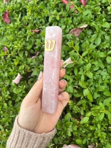 A&S Mezuzot Quartz Mezuzah Case with Engraved Shin Design Easy Peel and Stick Judaica Door Mezuza in Saudi Arabia