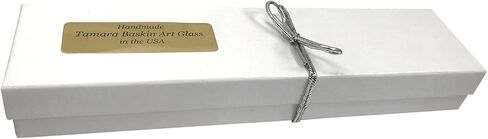 Accordion Art Glass Mezuzah, Easy Mount Indoor or Outdoor Weatherproof Metal Case Gift Box and Non-Kosher Scroll Included Hand Made in USA Guaranteed for Life! (Silver) in Saudi Arabia