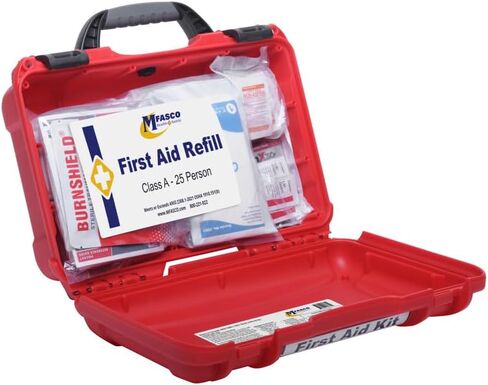 Vehicle First Aid Kit - DOT/ANSI/OSHA Compliant - Metal - Portable & Mountable - Waterproof - First Aid Kits for Businesses, Construction, Commercial Vehicles, Workplaces - 115 Pcs in Saudi Arabia