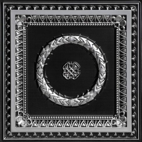 210as-24x24-25 Laurel Wreath Ceiling Tile 24" x 24" Antique Silver 25 in Saudi Arabia