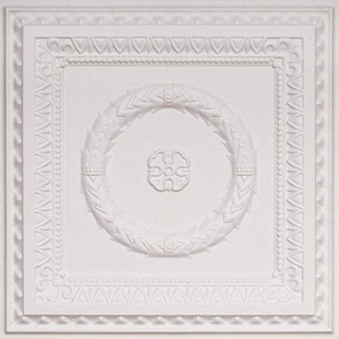 210as-24x24-25 Laurel Wreath Ceiling Tile 24" x 24" Antique Silver 25 in Saudi Arabia