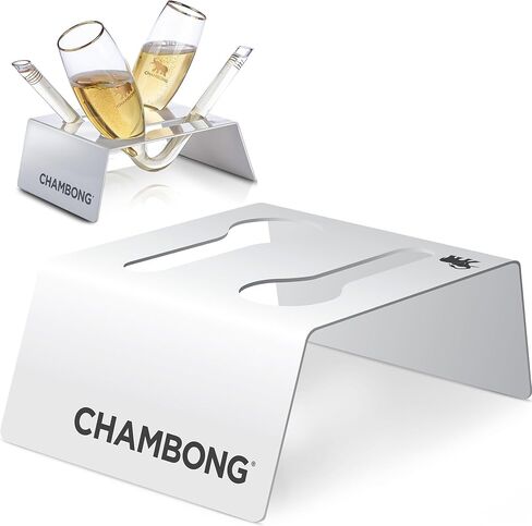 Chambong – Holder for Easy Refills – White Powder Coated Steel Stand Holds 2 Pieces in Saudi Arabia