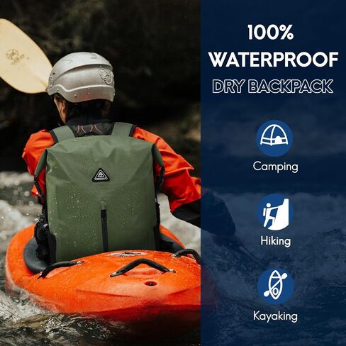 Haimont Dry Backpack Waterproof TPU Bag 30L, Lightweight Roll Top Dry Bag with Laptop Pocket for Kayaking, Boating, Rafting in Saudi Arabia