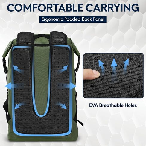 Haimont Dry Backpack Waterproof TPU Bag 30L, Lightweight Roll Top Dry Bag with Laptop Pocket for Kayaking, Boating, Rafting in Saudi Arabia