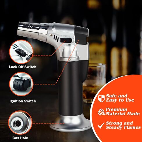 Cocktail Smoker Kit with Torch, 4 Flavors Wood Chips, Bourbon Whiskey Infuser Kit, Old Fashioned Whiskey Infuser Kit, Birthday Bourbon Whiskey Gifts for Men, Dad, Husband (without Butane) in Saudi Arabia