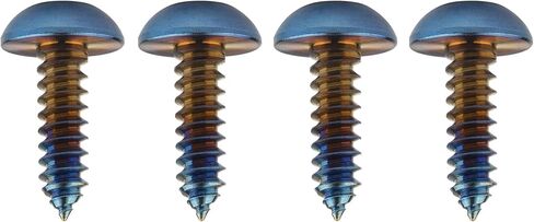 Titanium M4 M5 15 17 20mm Self Tapping Screw Torx Head Motorcycle Bolt Pack of 4 (M5x20mm, Burnt Blue) in Saudi Arabia