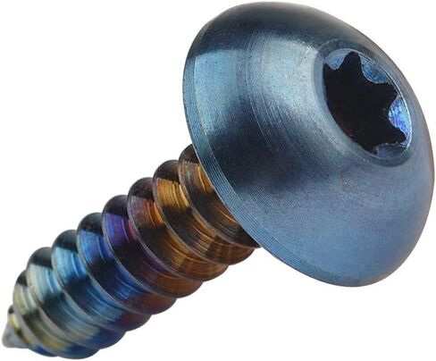 Titanium M4 M5 15 17 20mm Self Tapping Screw Torx Head Motorcycle Bolt Pack of 4 (M5x20mm, Burnt Blue) in Saudi Arabia