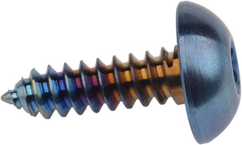 Titanium M4 M5 15 17 20mm Self Tapping Screw Torx Head Motorcycle Bolt Pack of 4 (M5x20mm, Burnt Blue) in Saudi Arabia