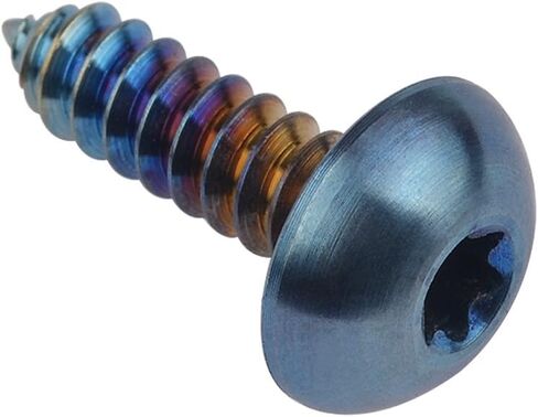 Titanium M4 M5 15 17 20mm Self Tapping Screw Torx Head Motorcycle Bolt Pack of 4 (M5x20mm, Burnt Blue) in Saudi Arabia