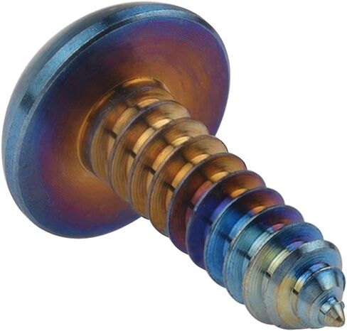 Titanium M4 M5 15 17 20mm Self Tapping Screw Torx Head Motorcycle Bolt Pack of 4 (M5x20mm, Burnt Blue) in Saudi Arabia