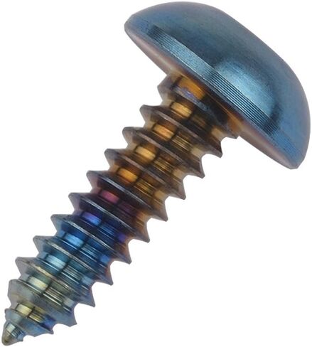 Titanium M4 M5 15 17 20mm Self Tapping Screw Torx Head Motorcycle Bolt Pack of 4 (M5x20mm, Burnt Blue) in Saudi Arabia