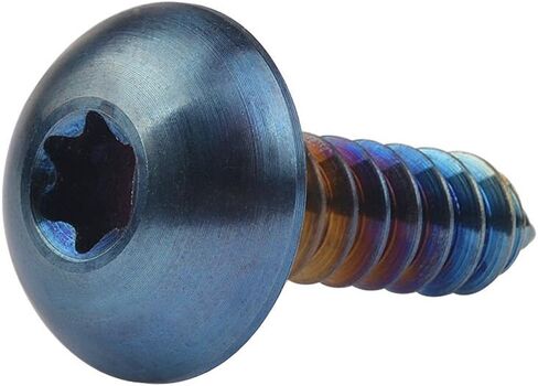 Titanium M4 M5 15 17 20mm Self Tapping Screw Torx Head Motorcycle Bolt Pack of 4 (M5x20mm, Burnt Blue) in Saudi Arabia