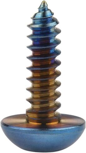 Titanium M4 M5 15 17 20mm Self Tapping Screw Torx Head Motorcycle Bolt Pack of 4 (M5x20mm, Burnt Blue) in Saudi Arabia