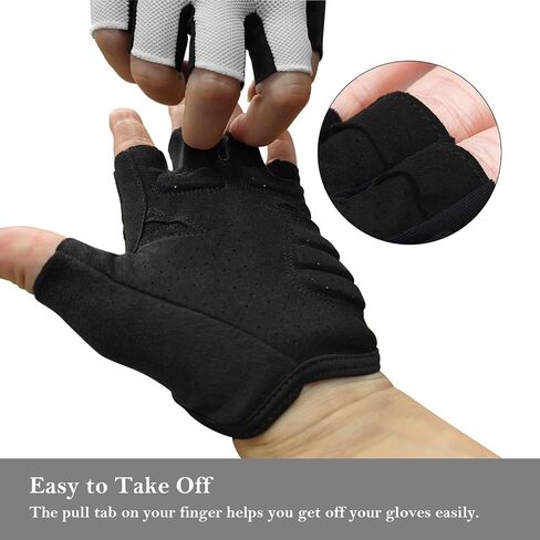 قفازات YKYWBIKE لركوب الدراجات للرجال والنساء، قفازات دراجة مسامية، قفازات رياضية مبطنة مضادة للانزلاق، قفازات دراجة نصف إصبع، قفازات دراجة MTB ممتصة للصدمات in Kuwait