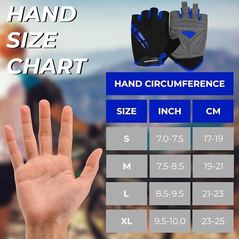 Cycling Gloves for Men Women,Half Finger Unisex Gel Padded Anti-Slip Mountain Bike Gloves, Breathable Shock Absorption Grip Palm Bicycle Summer Riding MTB Bike Gloves in Kuwait