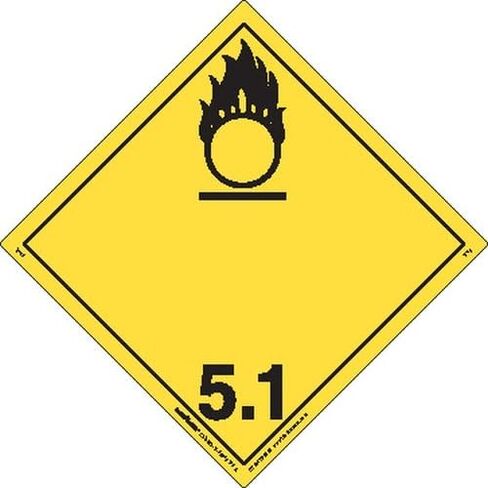 Labelmaster IPV6 Oxidizer Hazmat Placard, International Wordless, Permanent Vinyl (Pack of 25) in Saudi Arabia