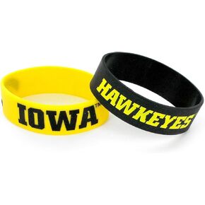 aminco NCAA adult Silicone Rubber Bracelet Set, 2-Pack