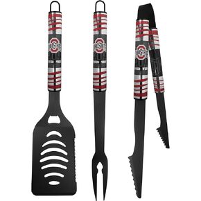 Siskiyou Sports NCAA Ohio State Buckeyes 3 pc Black Tailgater BBQ Set, One Size
