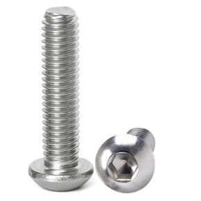 1/4-20 x 3 Inch Button Head Socket Cap Screws (10 pc) 18-8 Stainless Steel Bolts