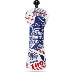 Big Teeth One Hundred Dollar Golf Wood Club Covers, Golf Driver Headcover, Driver Fairway Utility Ut Golf Head Cover,Golf Head Covers Golf Club Protector for Men, 100 Lucky Bill Golf Club Head Covers