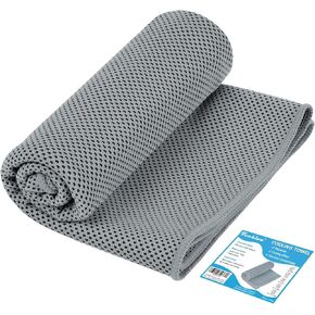 Cooling Towel, Microfiber Soft Touch Breathable Chilly Towel for Yoga, Sports, Running and Fitness Exercise (40 x 12 inch) - Blue