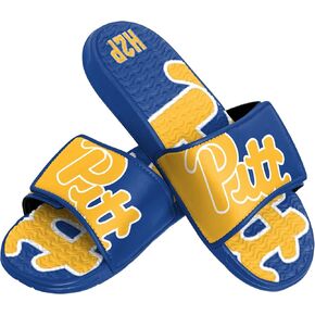 FOCO Pittsburgh Panthers NCAA Mens Colorblock Big Logo Gel Slide - XL