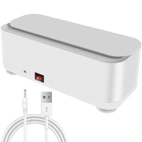 Ultrasonic Jewelry Cleaner, 45000Hz Ultrasonic Cleaning Machine with 4 Suction Cups, Portable Glasses Cleaning Machine USB Charging for Eye Glasses, Earrings, Ring, Watch Strap, Necklaces in Kuwait