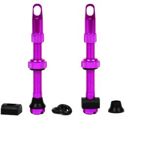 MBP Alloy Tubeless 50mm Bicycle Pro Design Presta Valve Stems Fits Most Rims with 2 Types of Grommets Included for Each stem. Alloy Cap has Built in Valve core Remover Tool. (Celeste)