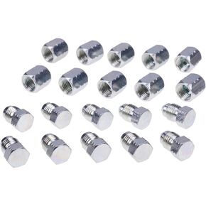 10 Pairs 1/4" # 4 JIC Cap 0304-C-04 & Plug 2408-04 Hydraulic Adapter Fitting 7/16-20