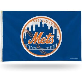 راية نيويورك نيويورك ميتس MLB 3X5 للأماكن المغلقة والخارجية مع حلقات للتعليق in Kuwait