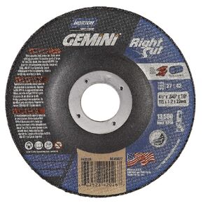 Norton Cut Off Wheel Gemini 4 1/2 Cutting Wheel, Right Angle Grinder Cutting Wheel, Pack of 25 Cutting Discs