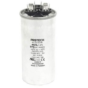 43-25133-06 -Rheem OEM Round Replacement Dual Run Capacitor 45 + 5 UF/MFD 370 Volt