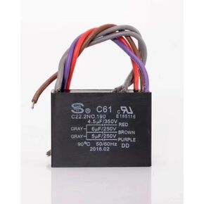 1PCS - C61 4.5uF+5uF+6uF 5 Wire 250VAC Ceiling Fan Capacitor UL Certified