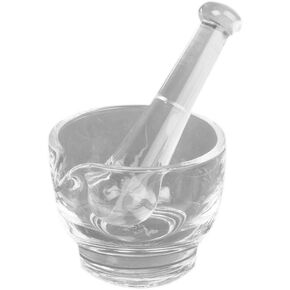 Apothecary Products Mortar and Pestle Bowl, Mixer and Grinder for Medicine, Glass (2 oz)