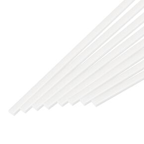 MECCANIXITY 20pcs ABS Rectangle Rod, 1.5x3x250mm ABS Plastic Stick Solid Bar, White Plastic Rods Assortment Kit for DIY Architectural Model Building Making