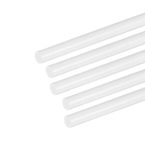 uxcell ABS Styrene Plastic Round Bar Rod,3/16 inch Dia 20 inch Length,White for Architectural Model Making DIY 5pcs