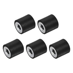 uxcell M6 Rubber Mounts, 5pcs Female/Female Vibration Isolator Shock Absorber, for Garage Motor Air Compressor Car Boat Bobbins, D20mmxH30mm