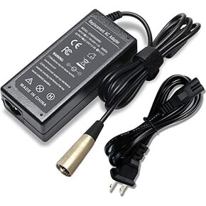 48W 24V 2A Scooter Battery Charger for GoGo Mobility Scooter,Go-Go Elite Traveller,Ground Force;Razor Pocket Mod;Sunl Scooter;Mini Chopper;Dirt Quad Bike;Pocket Mod Cable Razor Rebellion