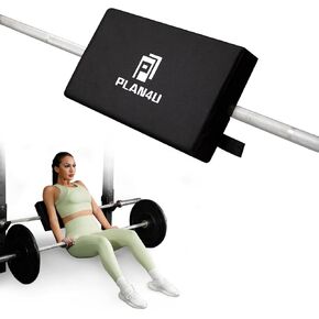 Hip Thrust Back Pad for Squat Rack & Olympic Barbell Bar, Bench Press Back Support, Versatile Space-saving Workout Tilt-pad for Hip Thrust, Split Squat, Plank, Elevated Push-ups Glute Bridge
